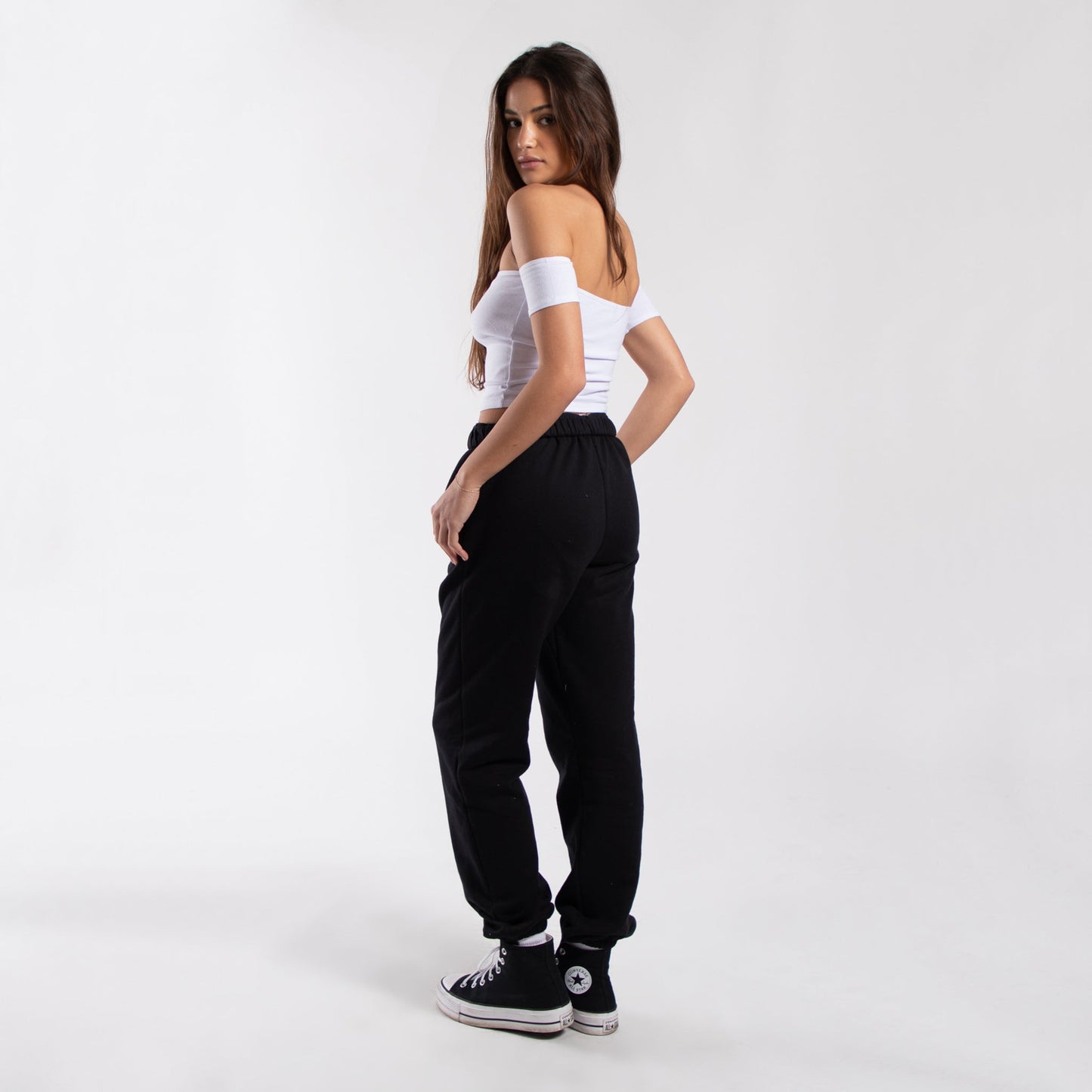 Women's Off Shoulder Cropped Tee