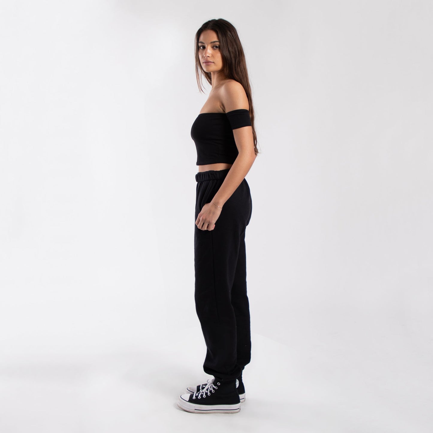 Women's Off Shoulder Cropped Tee